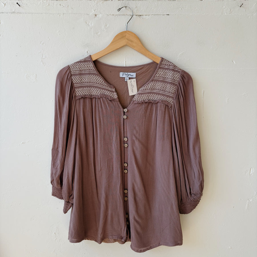 SIZE L | Purple Detailed Top