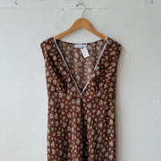 SIZE XL | Brown Floral Dress