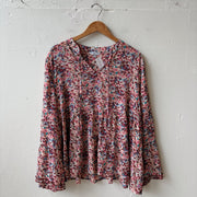 SIZE XL | Pink Floral Blouse