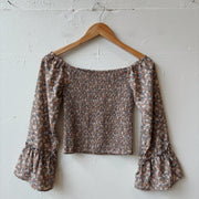 SIZE S | Brown Floral Top