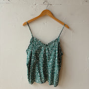 SIZE L | Green Floral Tank Top