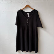 SIZE 0X | Black Textured Dress