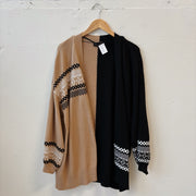 SIZE 26/28 | Black & Brown Cardigan