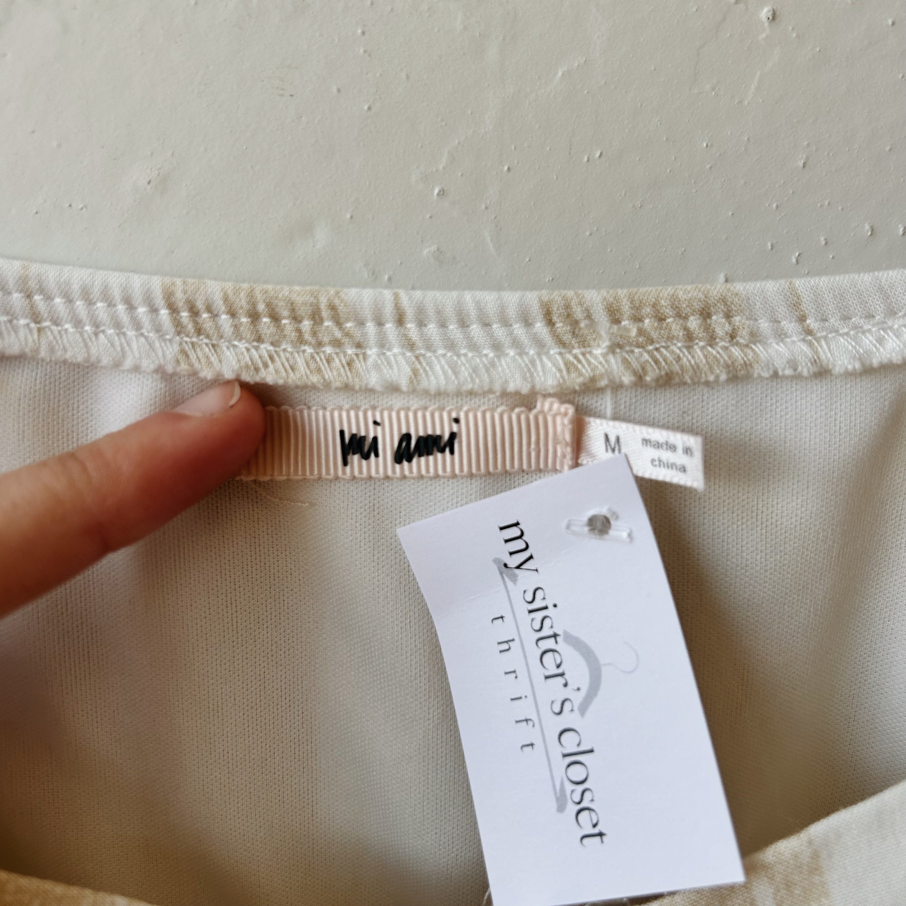 SIZE M | Neutral Striped Dress
