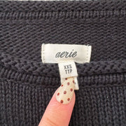 SIZE XXS | Aerie Black Striped Sweater