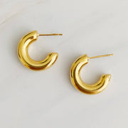 Polished Hollow Hoop Earrings